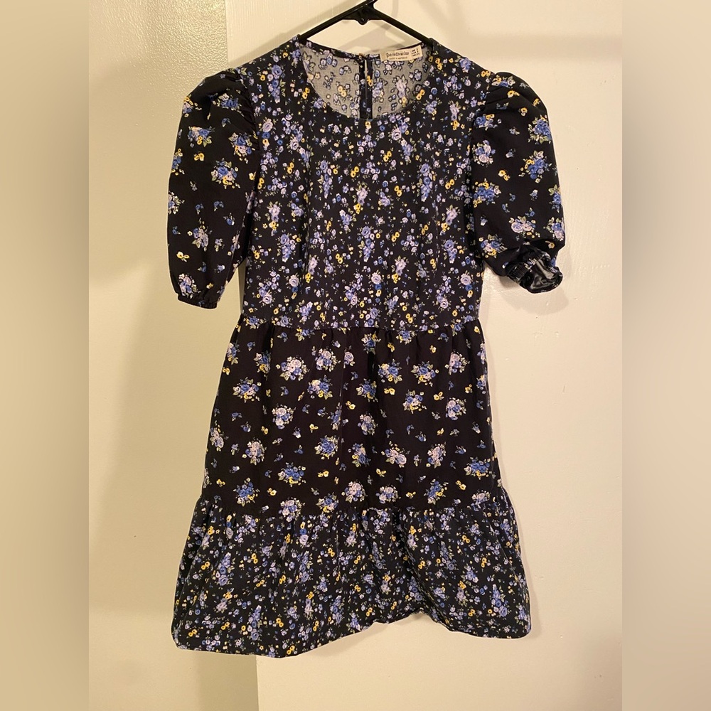 Kids Floral Puff Sleeve Dress